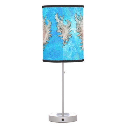 Conch Shell "Beach Life" Table Lamp (Back)