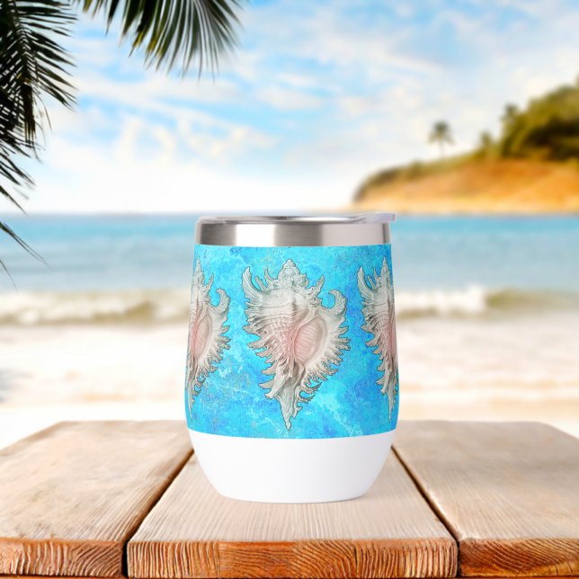 Conch Shell "Beach Life"  Thermal Wine Tumbler (Beach)