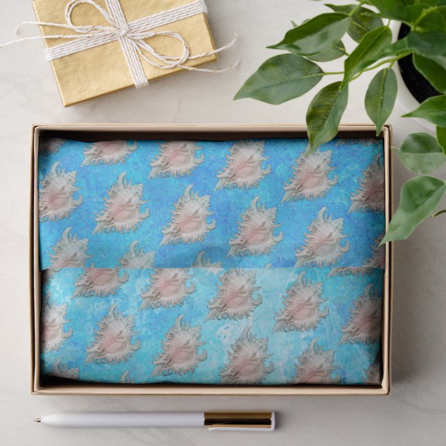 Conch Shell "Beach Life" Tissue Paper (Gift)