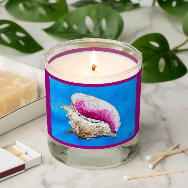 Conch Shell Jar Candle (Lit)