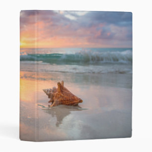 Conch Shell on the Beach Jamaica Mini Binder