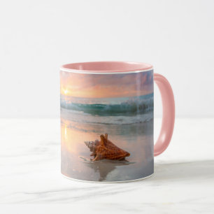 Conch Shell on the Beach Jamaica Mug