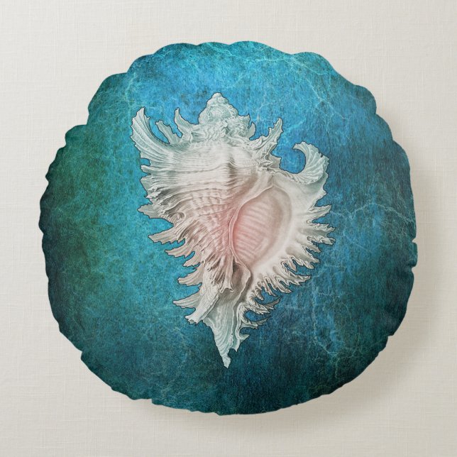 Conch Shell Round Pillow (Front)