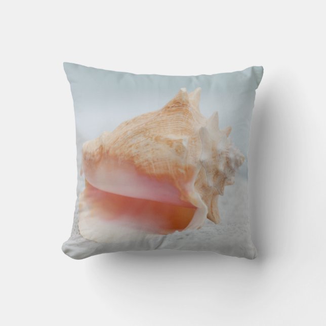 Conch Shell Throw Pillow (Front)