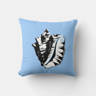 Conch throw cushion