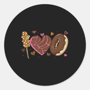 Conchas I Love You Valentine Mexican Valentines Da Classic Round Sticker