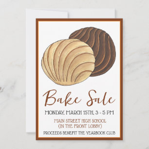 Conchas Mexican Food Pastry Bakery Bake Sale Invitation