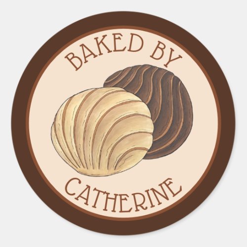 Conchas Mexican Pan Dulce Baked By Homemade Classic Round Sticker