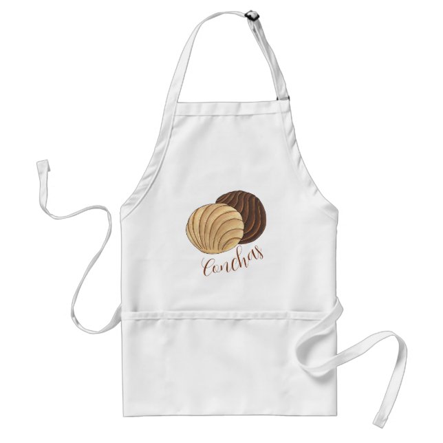 Conchas Mexican Pan Dulce Sweet Bread Panadería Adult Apron (Front)