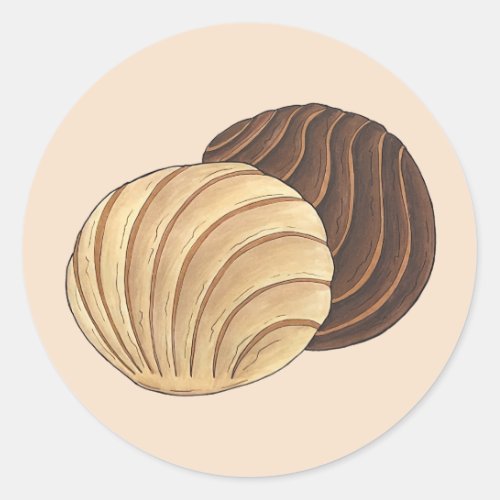 Conchas Mexican Pan Dulce Sweet Bread Panadera Classic Round Sticker
