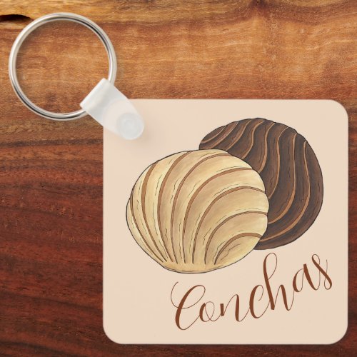 Conchas Mexican Pan Dulce Sweet Bread Panadera Keychain