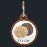 Conchas Mexican Pan Dulce Sweet Bread Panadería Pet ID Tag<br><div class="desc">Design features an original marker illustration of a delicious pair of conchas. Also known as pan dulce, these sweet bread rolls are a staple at bakeries in Mexico (panaderías) and feature a soft, sweetened bread roll and a crunchy shell. They often resemble seashells. Great for a dessert social, bake sale,...</div>