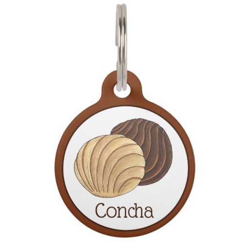 Conchas Mexican Pan Dulce Sweet Bread Panadera Pet ID Tag