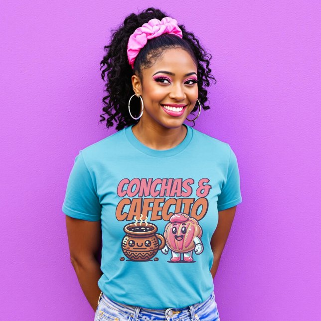Conchas y Cafecito Spanish Sweet Pan Dulce Cafe T-Shirt (Conchas y Cafecito Spanish Sweet Pan Dulce Cafe T-Shirt.)