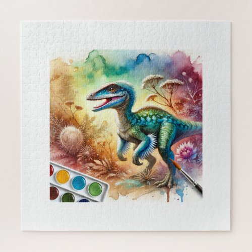 Conchoraptor in Watercolor 140624AREF106 _ Waterco Jigsaw Puzzle