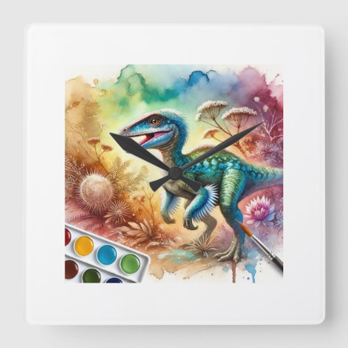 Conchoraptor in Watercolor 140624AREF106 _ Waterco Square Wall Clock