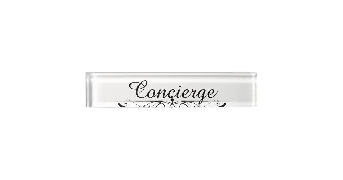 Concierge Desk Name Plate | Zazzle