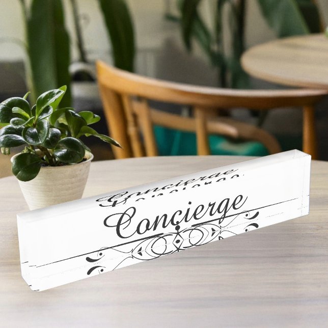 Concierge Desk Name Plate (Creator Uploaded)