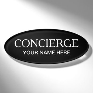 Concierge personalized magnetic name tag