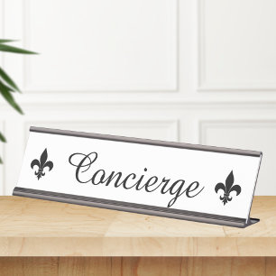 Concierge Sign Desk Plate