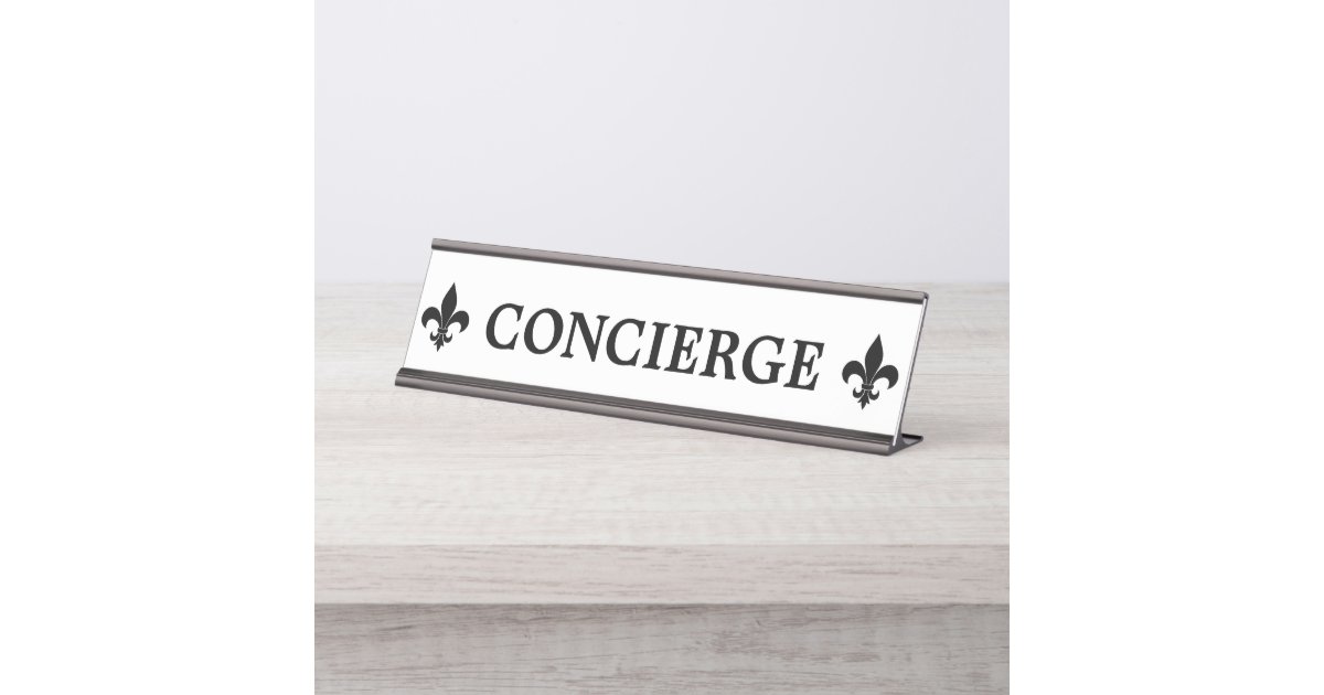 Concierge Sign Desk Plate | Zazzle