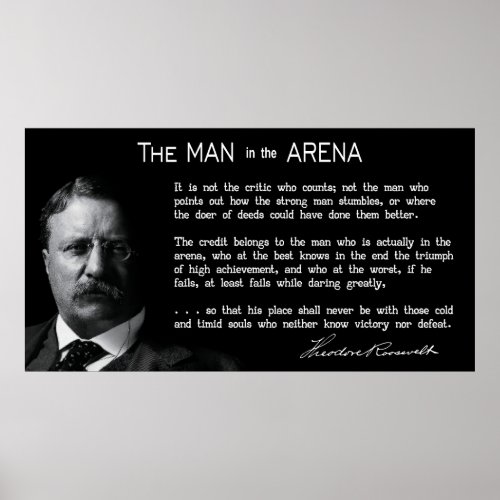 Concise MAN in the ARENA Speech 1910 Poster
