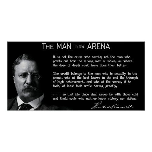 Concise MAN in the ARENA Speech 1910 Poster