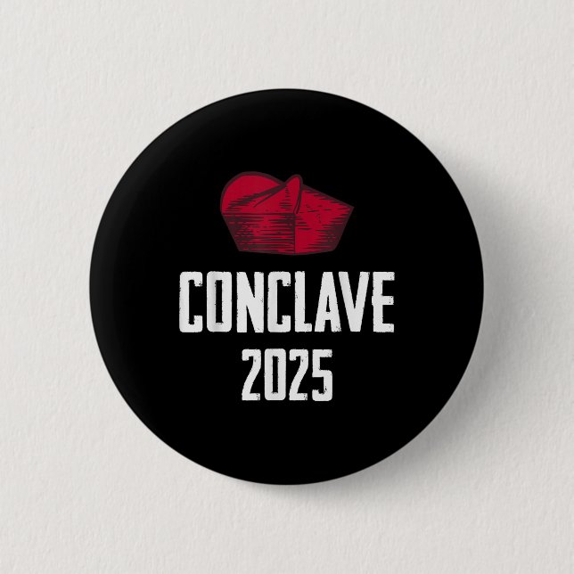 Conclave 2025 Papal Conclave  Button (Front)