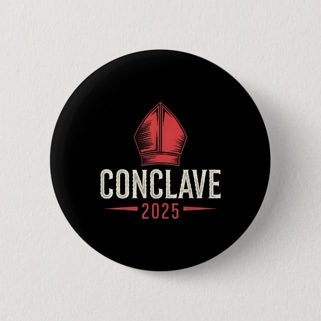 Conclave 2025 Papal Conclave  Button (Front)