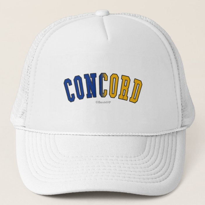 Concord in New Hampshire State Flag Colors Trucker Hat