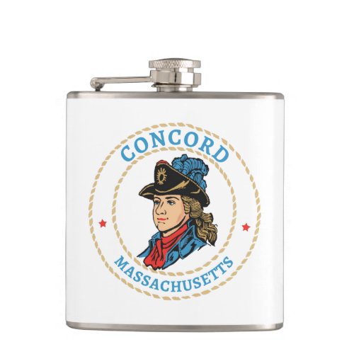Concord Massachusetts Colonial Flask