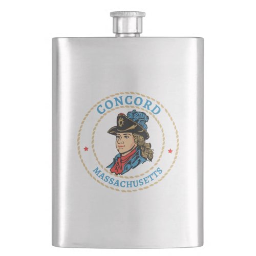 Concord Massachusetts Colonial Flask