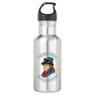Concord Massachusetts Colonial Stainless Steel Water Bottle