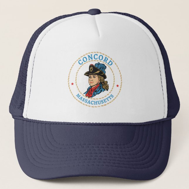 Concord Massachusetts Colonial Trucker Hat (Front)