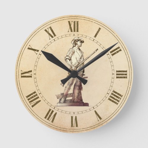 Concord Minuteman Round Clock