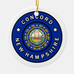Concord New Hampshire Ceramic Ornament