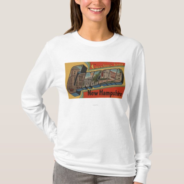 Concord, New Hampshire - Large Letter Scenes T-Shirt (Front)