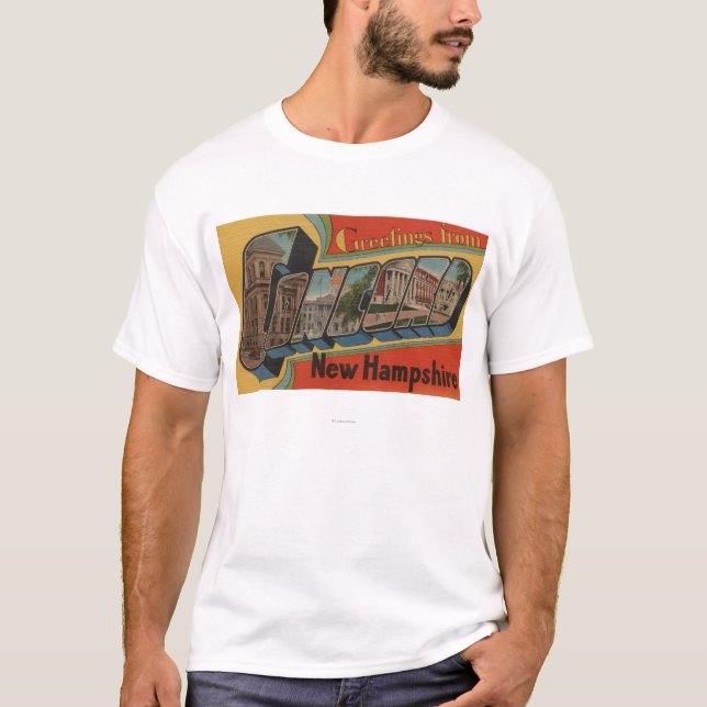 Concord, New Hampshire - Large Letter Scenes T-Shirt (Front)