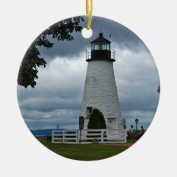 Concord Point Lighthouse Ceramic Ornament by lighthouseenthusiast at Zazzle