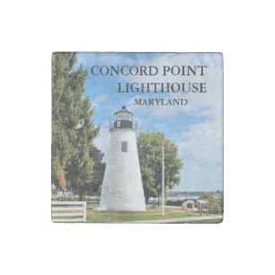 Concord Point Lighthouse, Maryland Stone Magnet