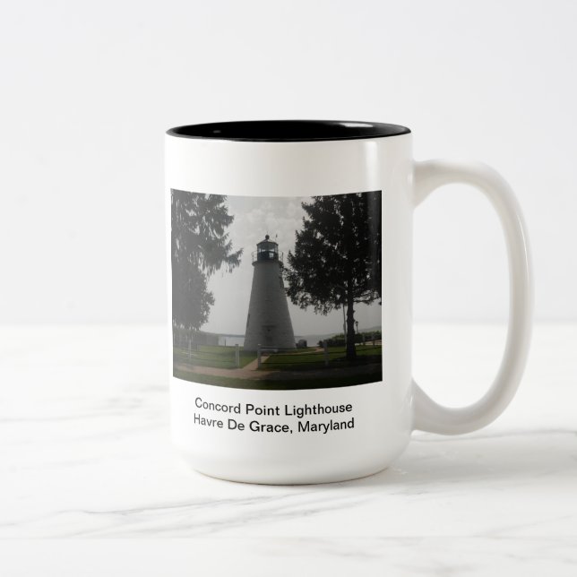 Concord Point Lighthouse Two-Tone Coffee Mug (Right)