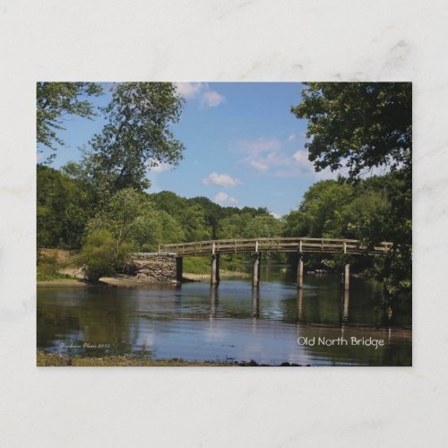 Concord River Old North Bridge Postcard