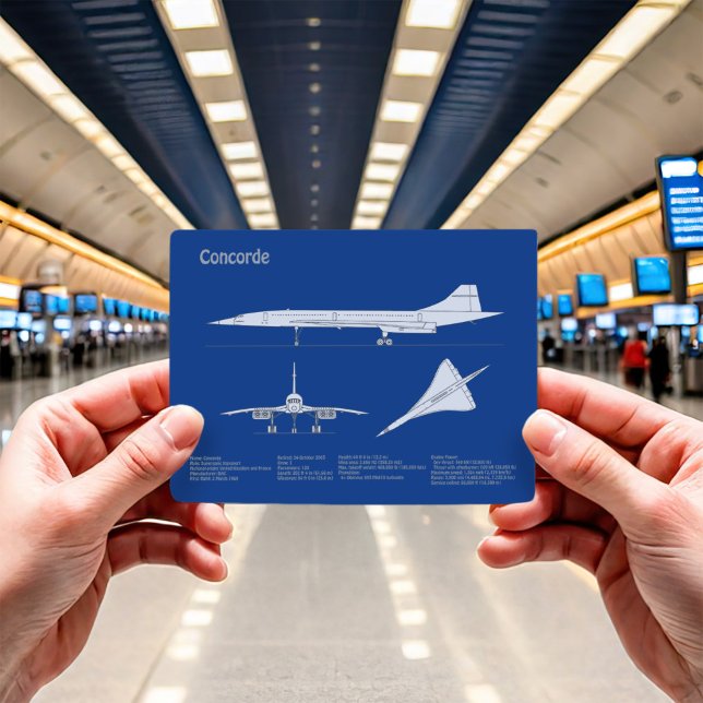 Concorde - Airplane Blueprint Drawing Plans ABD Postcard (Creator Uploaded)