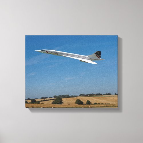 Concorde at Harvest Time Canvas Print