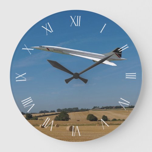 Concorde at Harvest Time Roman dial Large Clock