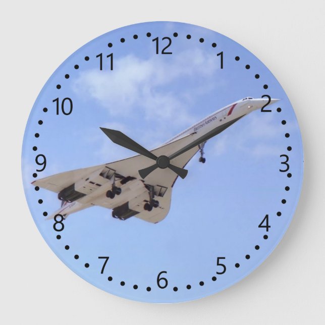 Concorde G-BOAF Large Clock (Front)