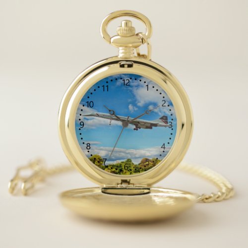 Concorde on Finals Number and Minute marks Pocket Watch