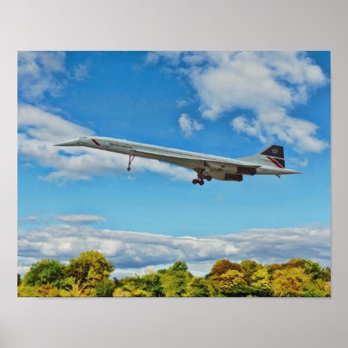 Concorde on Finals Poster