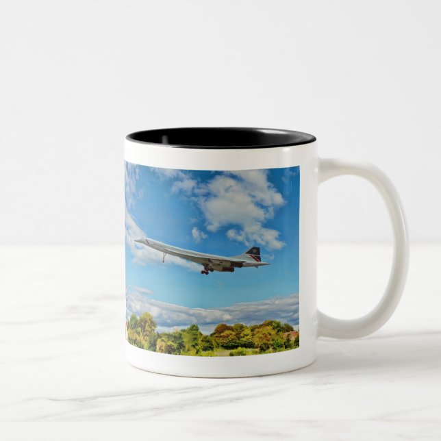 Concorde on Finals Two-Tone Coffee Mug (Right)