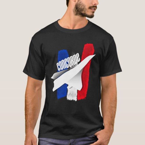 Concorde plane made in FRA T_Shirt